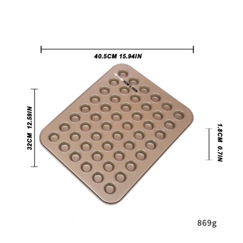 48 hulrums rund minimuffin cupcake bageplade stål nonstick kage bageforme ovn bageforme, inkluderer: 1 * form, materiale: rustfrit stål 1