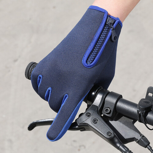 Winter Gloves Waterproof Windproof Touchscreen Blue S 2