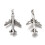 Antikk sølv flyanheng charms, legering, 20 stk 2