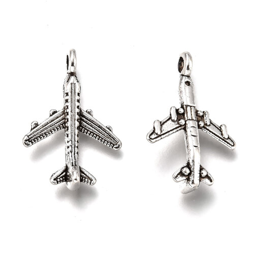 Antikk sølv flyanheng charms, legering, 20 stk 1