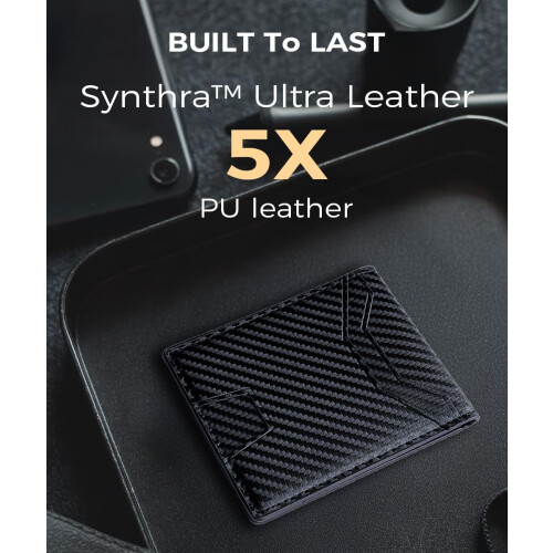 Λεπτά Πορτοφόλια RFID για Άνδρες Synthra(TM) Ultra Δερμάτινα Δίπτυχα Μινιμαλιστικά 2