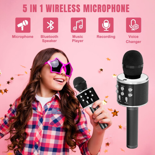 Ασύρματο μικρόφωνο καραόκε Bluetooth για παιδιά και ενήλικες – Φορητό μικρόφωνο 1