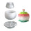 Εύκαμπτο μαλακό καλούπι σιλικόνης για βάζο δημιουργικής αποθήκευσης με καπάκι 6