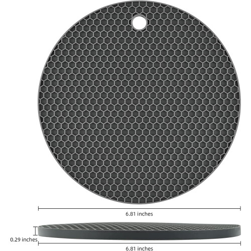 Πατάκια σιλικόνης Trivets Pack4, Στρογγυλά, ανθεκτικά στη θερμότητα πατάκια κατσαρόλας 1