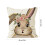 Easter Bunny Throw Pillow Cover 18x18 Inch 3
