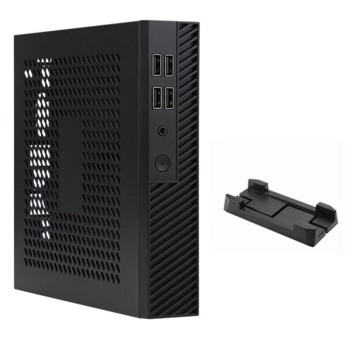 DX01 Thin Mini ITX Desktop Computer Chassis Thin Half Height Computer Chassis Portable Desktop Computer Case Chassis 2