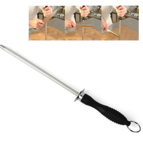 Afiador de cozinha de 10 polegadas com cabo, utensílio de cozinha para afiar, cozinha, sala de jantar e bar. 1