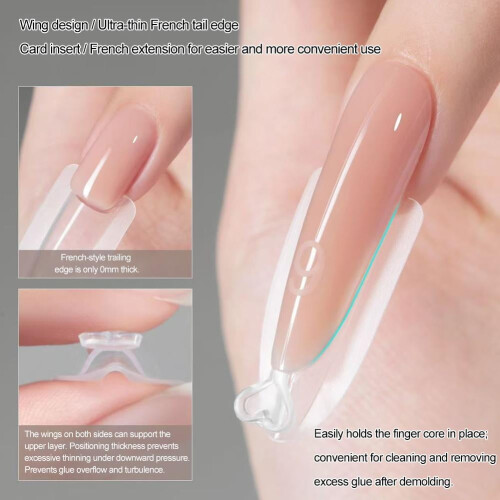 Reusable Nail Extension Molds Top Bottom Kit For Gel Acrylic Tips 1