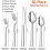 Stainless Steel Flatware Set Square Edge 60-Piece 2