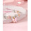Bracciale regolabile da 5,5 a 9 pollici con farfalla rosa e perle. 3