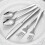 Stainless Steel Flatware Set Square Edge 60-Piece 6