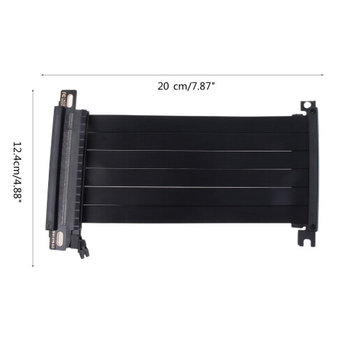PCIe 16x To x16 Cable For PC Case Double Reverse Graphics Cards Extension Cord Flexible Cable Replacement 2