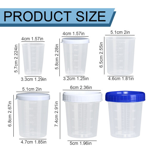 Plastic Small Measuring Cup with Scale K 100 Ml with Lid, Food Storage 2