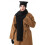 Conjunto feminino de gorro, cachecol e luvas em tricô trançado 2