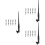 3Sets Silver Metal Dip Pen Set Calligraphy Pens for Home Use 7