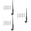 3Sets Silver Metal Dip Pen Set Calligraphy Pens for Home Use 8