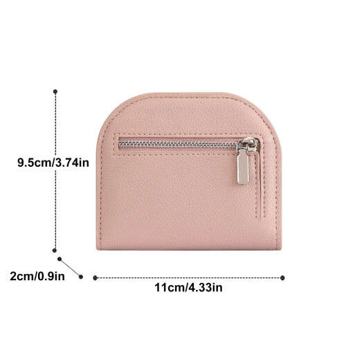Semi-Circle Coin Purse Women's Solid Color Multi-Slot Card 2