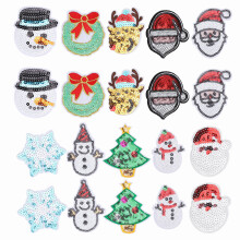DIY Crafts Christmas Iron On Patches Embroidered Sew Applique Set Featuring Unique Patches And Widely Used For Clothing Bags Accessories