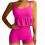 Bikini da donna a due pezzi con top a fascia e boxer 4