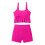 Bikini da donna a due pezzi con top a fascia e boxer 6