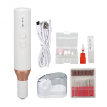 Rechargeable Cordless Nail Drill: Portable Electric File Machine for Acrylic Gel Nails Multifunctional Low Heat Adjustable Speed Lightweight Nail