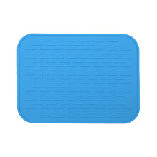 Tapis d'égouttage de cuisine en silicone isolant, tapis de bar antidérapant pour verres à vin - Séchoir résistant à la chaleur, protège les