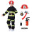 Costume da pompiere per bambini di 5-6 anni, ideale per feste e spettacoli. 2