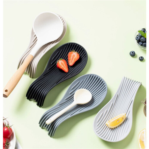 Convenient Cooking Spoon Rests Practical Silicone Spoon Rest Multifunctional Kitchen Utensils Holder Spoon Cushions 1