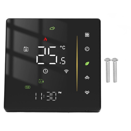 Easy Installation Smart Thermostat Touch Screen Programmable WiFi Temperature Controller, Voice Remote Control Compatible With Alexa Google APP