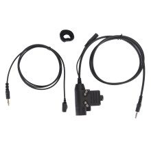 Tactical PTT Adapter U94Push To Talk System Compatible With Civilian Tactical Headsets3.5mm Sound Interface Noise Environments Discrete Listening