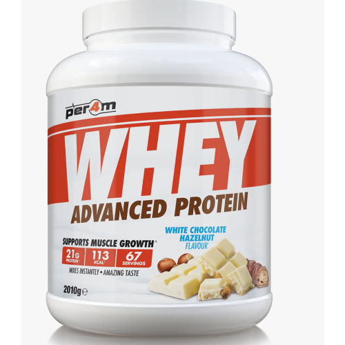 PER4M Advanced Whey Protein Powder 2kg White Chocolate Hazelnut
