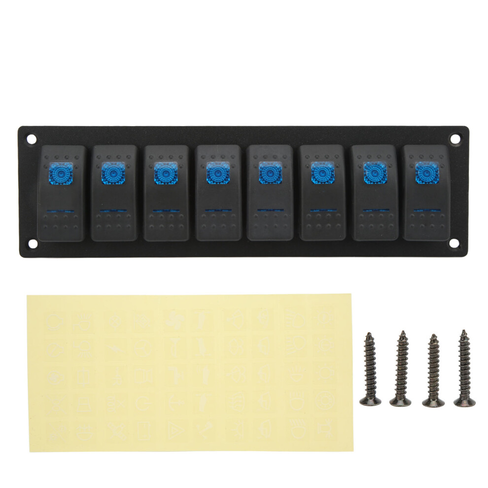 Led Indicator Switches Marine Panel, Waterproof Switch Panel For Boat Truck Rv, Rocker Switch Aluminum Panel With Pre Wired Harness Digital Voltmeter 9551475280776