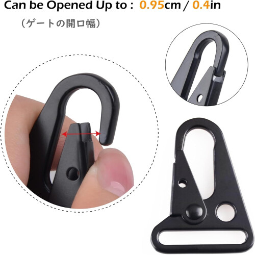 Μεγεθυμένα κλιπ στόματος HK Hook Heavy Duty Snap Hooks Sling Clips για σακίδιο πλάτης Paracord για 2