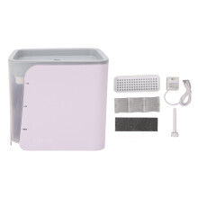 Fontana per animali domestici con pompa silenziosa, circolazione automatica, acciaio inox, grande capacità, doppio sistema di filtraggio, incoraggia
