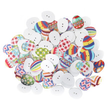 Fournitures de scrapbooking, boutons de Pâques en bois, accessoires de loisirs créatifs multifonctionnels, couleurs assorties, matériel de couture