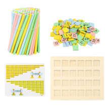 Interactive Wooden Counting Toy For Kids, Math Educational Tool With Rods And Cards That Improve Logical Thinking And Hand Eye Coordination,