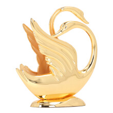 Golden Metal Standing Napkin Holder 15x14x5cm, Elegant Table Organizer