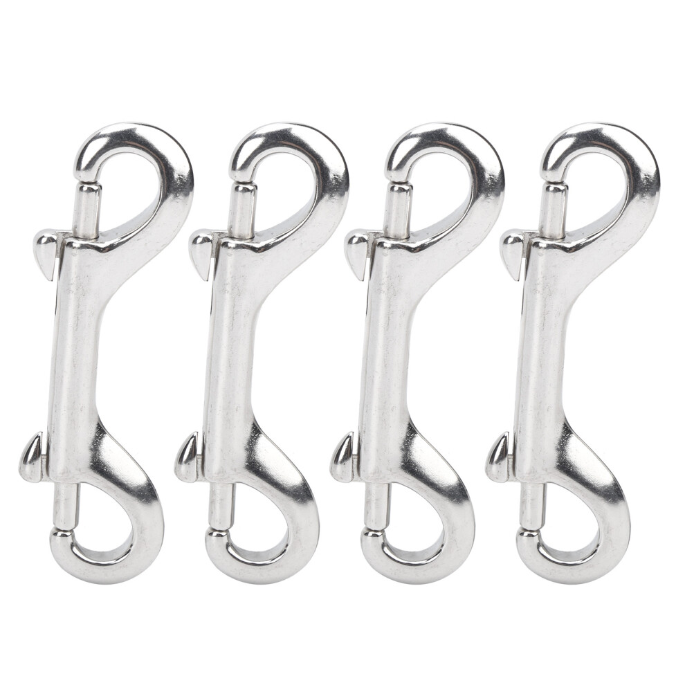 Durable Double Snap Hook Marine Grade Stainless Steel Corrosion Resistant Spring Bolt Trigger Clip Quick Open Fasten Rope Chain Dog Leash Door Bucket 9551475359960