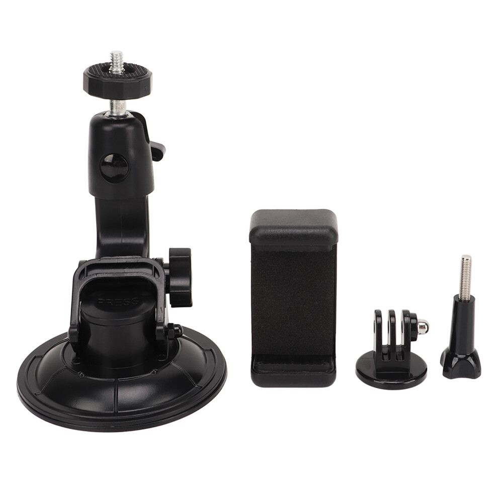 360Degree Rotation Design Dash Cam Mount With Universal Tripod Thread, Suction Mount Featuring Super Strong Suction Cup Adjustable Joints For Action 9180479436560