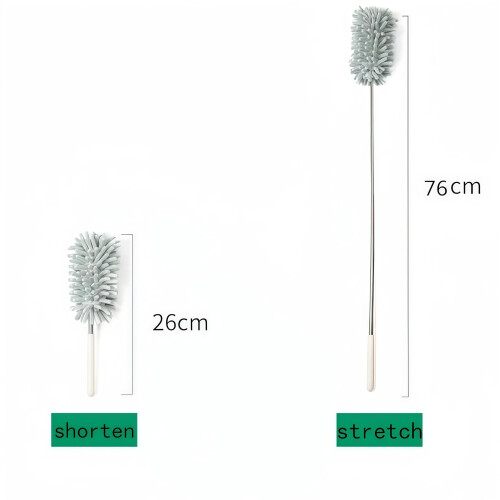 Ensemble de 3 plumeaux en chenille avec manche extensible 1