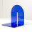 Acrylic Blue L Shape Bookend 130g Thickened Desktop Organizer 5