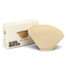 100Pcs Natural Unbleached Cone Coffee Filters Disposable for Pour Over and Drip Coffee Maker 2-4 Cup(Brown)