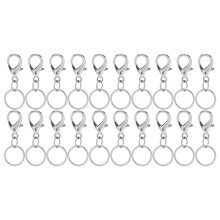 Durable Material Lobster Claw Clasps For DIY Accessories Hardware With Swivel Trigger Clip And Flat Split Keychain Ring, Strong Spring Loaded Spring