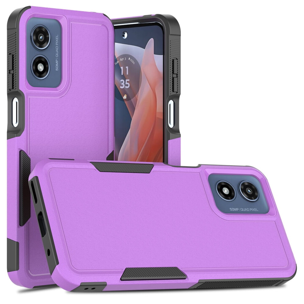 Defender Case For Motorola Moto G Play 4G 2024 Â Heavy Duty, Dustproof, Shockproof, Non-Slip, Purple 9485826639855