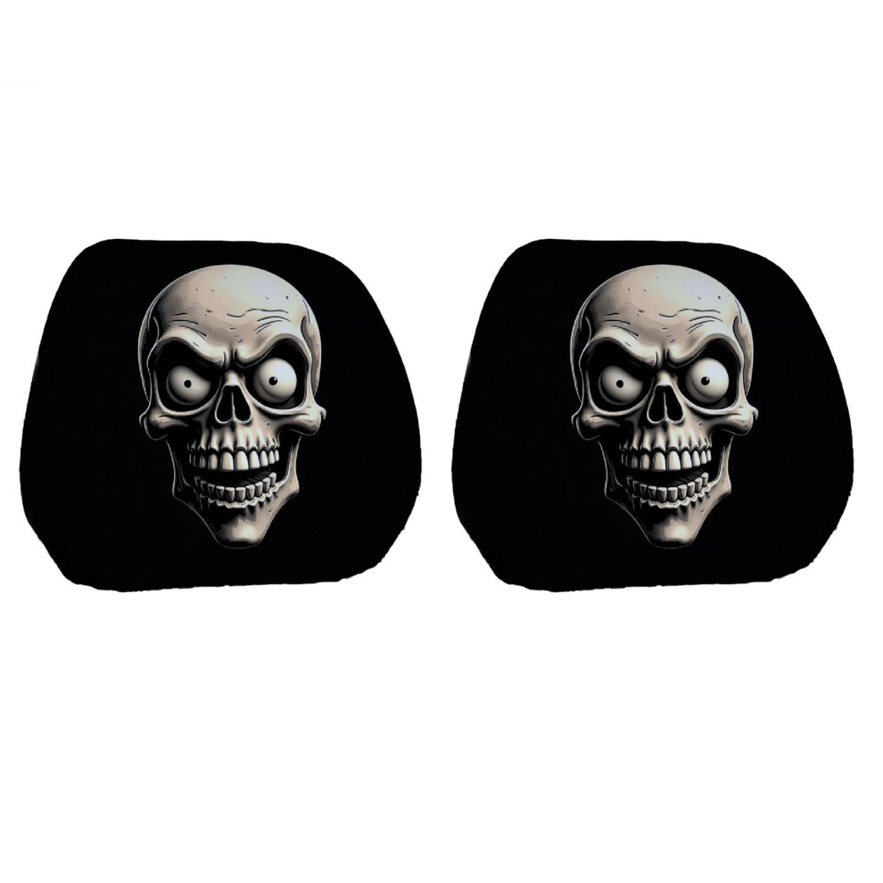Halloween Car Headrest Protectors With Funny Faces For Festive Decor & Scratch Resistance 9558633052046