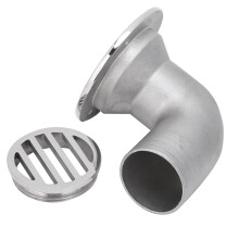 Accesorios de plomería para embarcaciones duraderos, grado marino, resistencia a la corrosión, desagüe marino de 90 grados para embarcaciones,