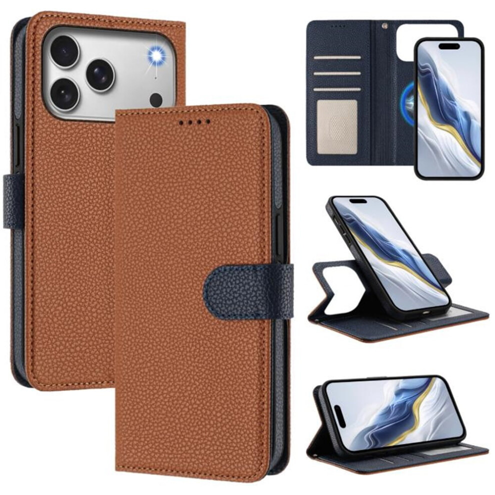 Rfid-Blocking Detachable Bicolor Wallet Case With Magnetic 9165521160884