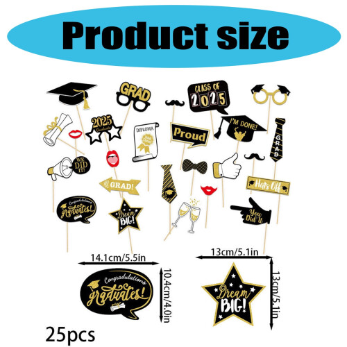 Graduation Party Props Class of 2025 25 pcs 2