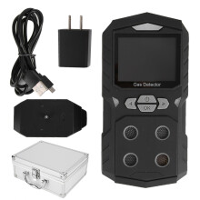 Draagbare gasmonitor voor 4 gassen: CO, H2S, O2, LEL, multigasdetector met visuele, tril- en hoorbare alarmen, oplaadbaar LCD-scherm,