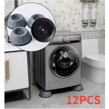 Patins anti-vibrations universels pour lave-linge, sèche-linge et réfrigérateur. Tapis antidérapant fixe.